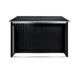 Wallaroo Garden Shed with Semi-Closed Storage 10*8FT - Black - Home & Garden > Storage
