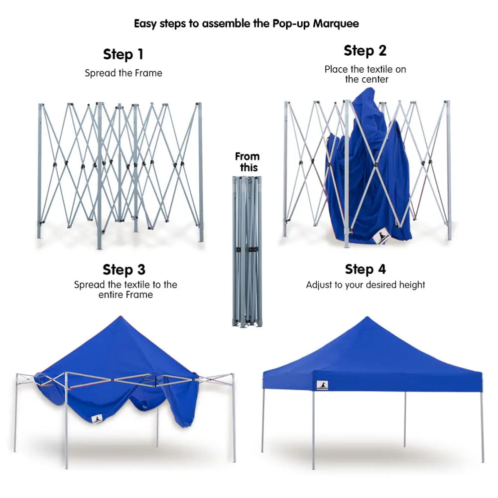 Wallaroo Gazebo Tent Marquee 3x3 PopUp Outdoor- Blue - Home & Garden > Shading