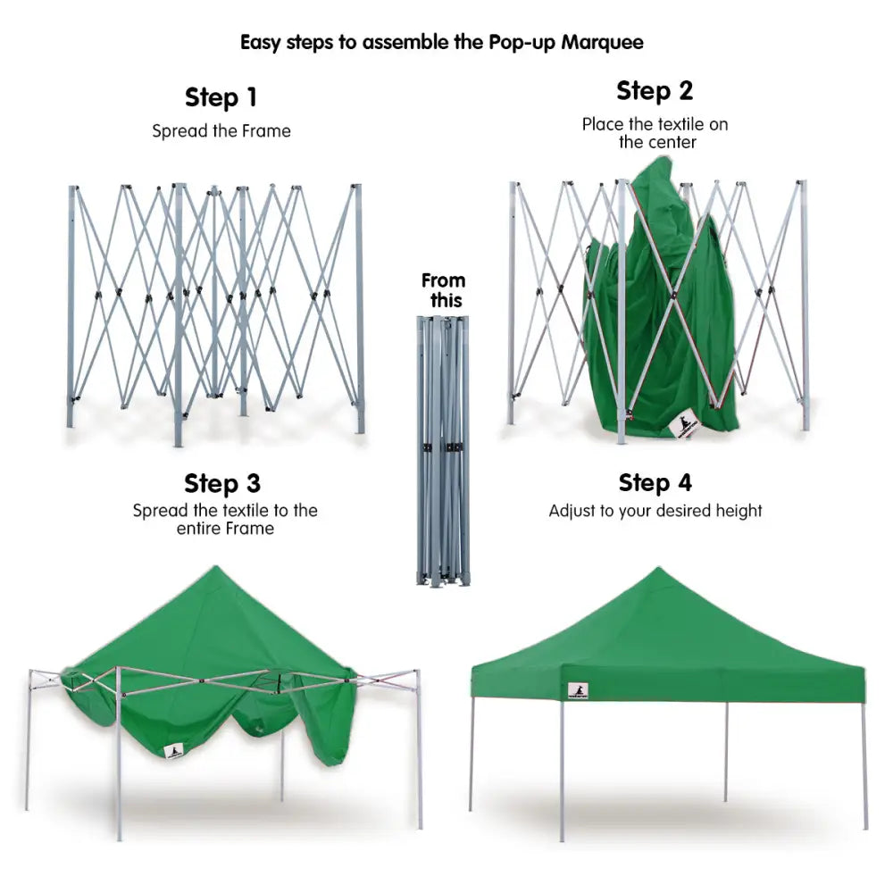 Wallaroo Gazebo Tent Marquee 3x3 Popup Outdoor - Green - Home & Garden > Shading