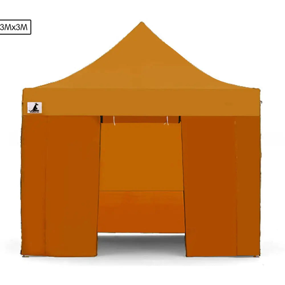 Wallaroo Gazebo Tent Marquee 3x3 PopUp Outdoor - Orange - Home & Garden > Shading