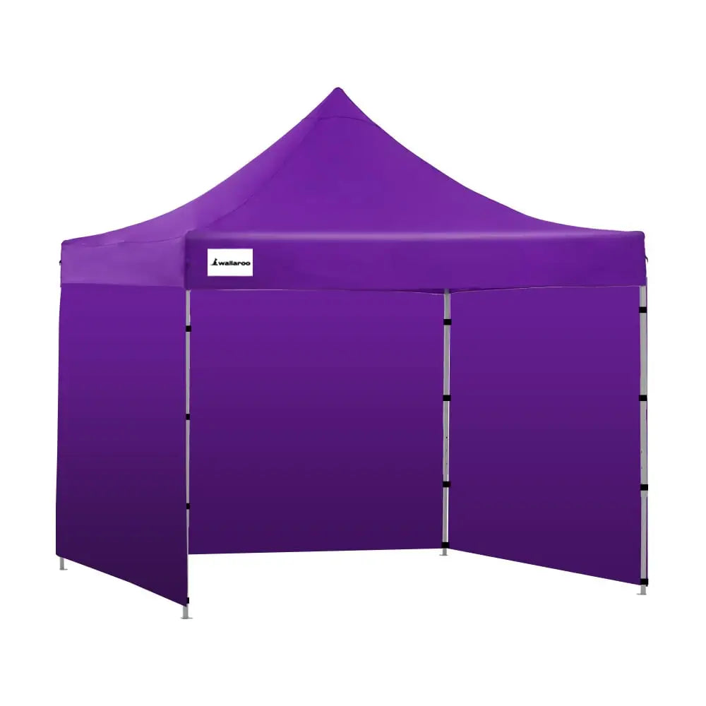Wallaroo Gazebo Tent Marquee 3x3 PopUp Outdoor Purple - Home & Garden > Shading