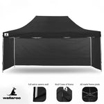 Wallaroo Gazebo Tent Marquee 3x4.5m PopUp Outdoor Black - Home & Garden > Shading