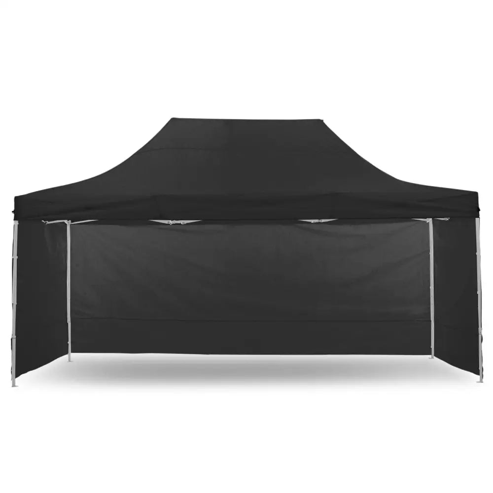 Wallaroo Gazebo Tent Marquee 3x4.5m PopUp Outdoor Black - Home & Garden > Shading