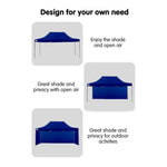 Wallaroo Gazebo Tent Marquee 3x4.5m PopUp Outdoor Blue - Home & Garden > Shading