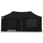 Wallaroo Gazebo Tent Marquee 3x6m PopUp Outdoor Wallaroo Black - Home & Garden > Shading