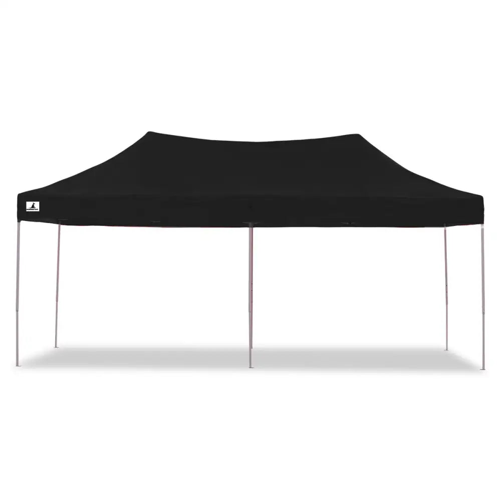 Wallaroo Gazebo Tent Marquee 3x6m PopUp Outdoor Wallaroo Black - Home & Garden > Shading