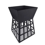 Wallaroo Outdoor Fire Pit for BBQ Grilling Cooking Camping- Portable Brazier with Reversible Stand for Backyard - Home