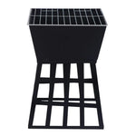 Wallaroo Outdoor Fire Pit for BBQ Grilling Cooking Camping- Portable Brazier with Reversible Stand for Backyard - Home