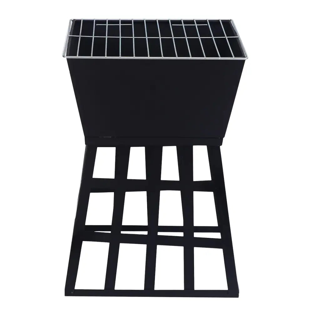 Wallaroo Outdoor Fire Pit for BBQ Grilling Cooking Camping- Portable Brazier with Reversible Stand for Backyard - Home