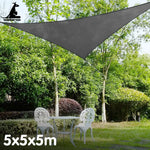 Wallaroo Outdoor Sun Shade Sail Canopy Grey Triangle 5 x 5 x 5M - Home & Garden > Shading