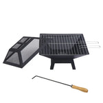 Wallaroo Portable Outdoor Fire Pit for BBQ Grilling Cooking Camping - Home & Garden > BBQ
