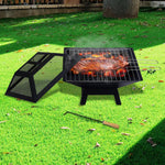 Wallaroo Portable Outdoor Fire Pit for BBQ Grilling Cooking Camping - Home & Garden > BBQ