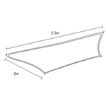 Wallaroo Rectangular Shade Sail 2 x 2.5m - Home & Garden > Shading