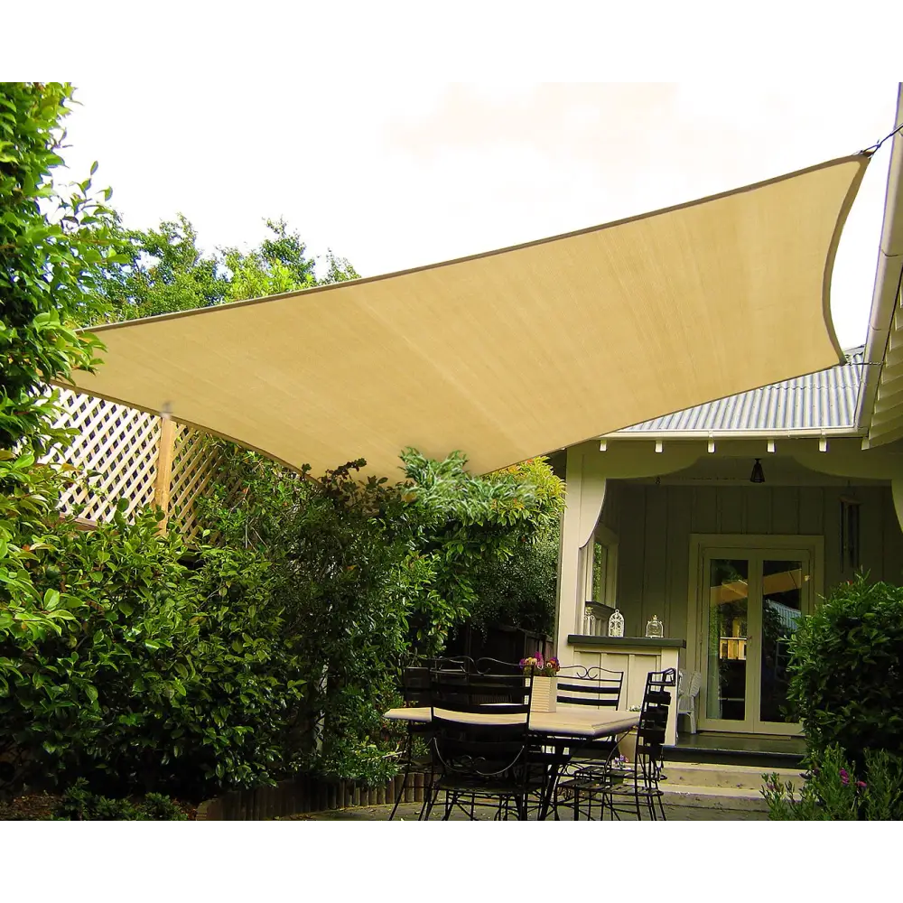Wallaroo Rectangular Shade Sail 3 x 2.5m - Sand - Home & Garden > Shading