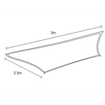 Wallaroo Rectangular Shade Sail 3 x 2.5m - Sand - Home & Garden > Shading