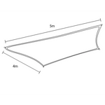 Wallaroo Rectangular Shade Sail 4m x 5m - Grey - Home & Garden > Shading