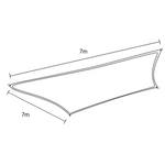 Wallaroo Rectangular Shade Sail 7m x 7m - Sand - Home & Garden > Shading