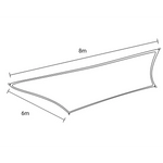 Wallaroo Rectangular Shade Sail: 8m x 6m - Sand - Home & Garden > Shading