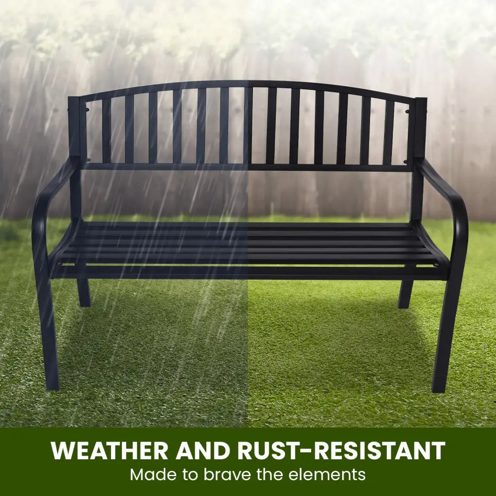 Wallaroo Steel Outdoor Garden Bench - Classic - Home & Garden > Garden Furniture