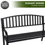 Wallaroo Steel Outdoor Garden Bench - Classic - Home & Garden > Garden Furniture