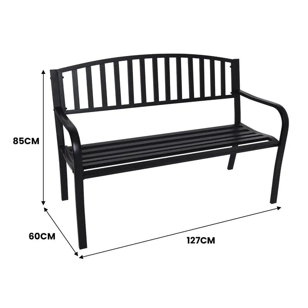 Wallaroo Steel Outdoor Garden Bench - Classic - Home & Garden > Garden Furniture