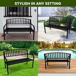 Wallaroo Steel Outdoor Garden Bench - Classic - Home & Garden > Garden Furniture