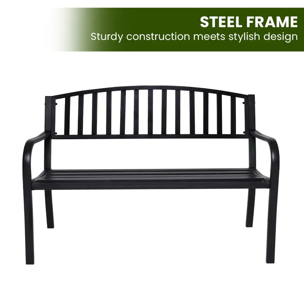 Wallaroo Steel Outdoor Garden Bench - Classic - Home & Garden > Garden Furniture