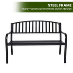 Wallaroo Steel Outdoor Garden Bench - Classic - Home & Garden > Garden Furniture