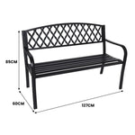 Wallaroo Steel Outdoor Garden Bench - Diamond - Home & Garden > Garden Furniture
