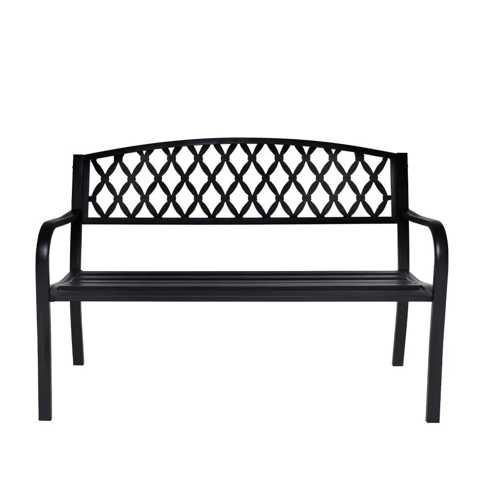 Wallaroo Steel Outdoor Garden Bench - Diamond - Home & Garden > Garden Furniture