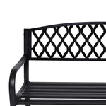 Wallaroo Steel Outdoor Garden Bench - Diamond - Home & Garden > Garden Furniture