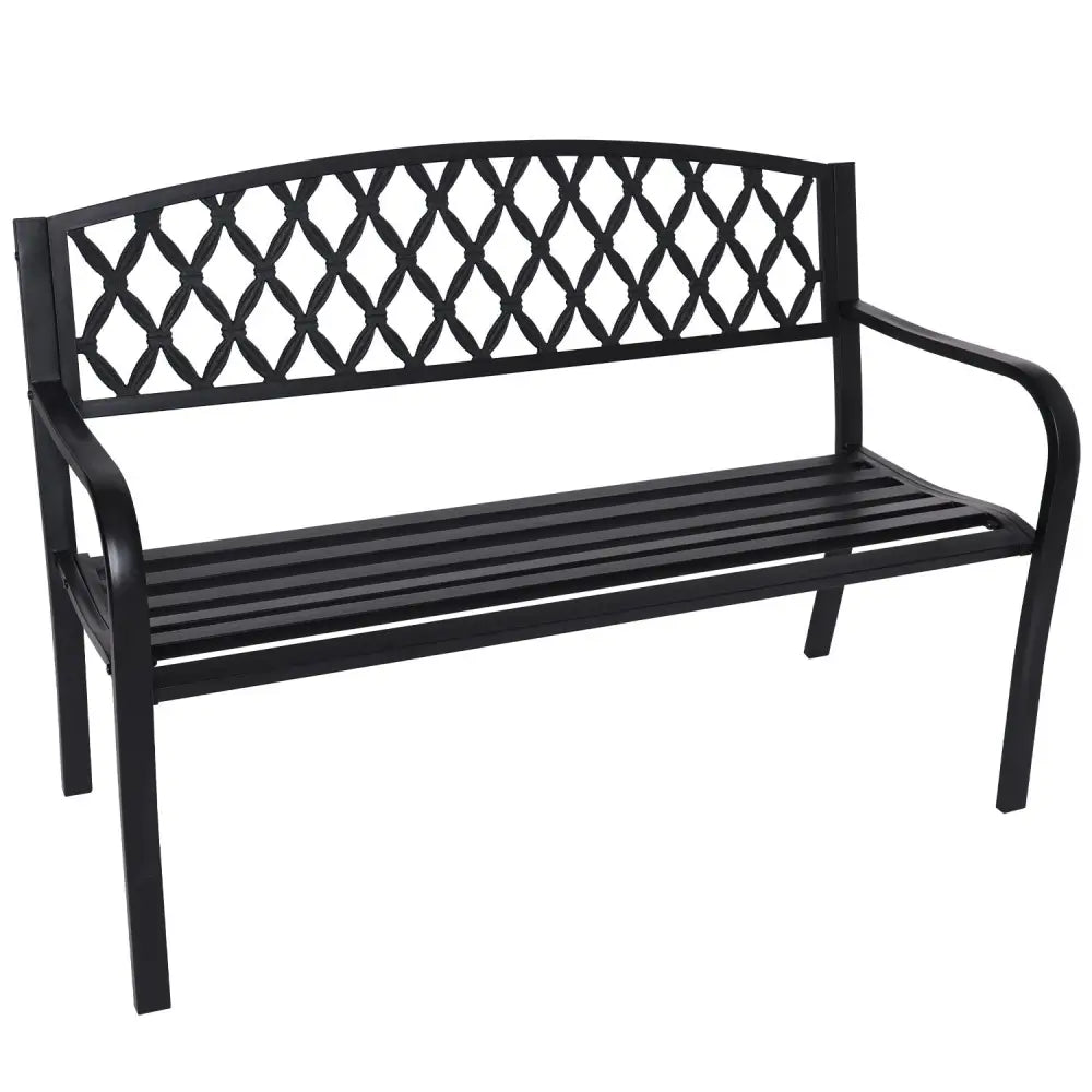Wallaroo Steel Outdoor Garden Bench - Diamond - Home & Garden > Garden Furniture