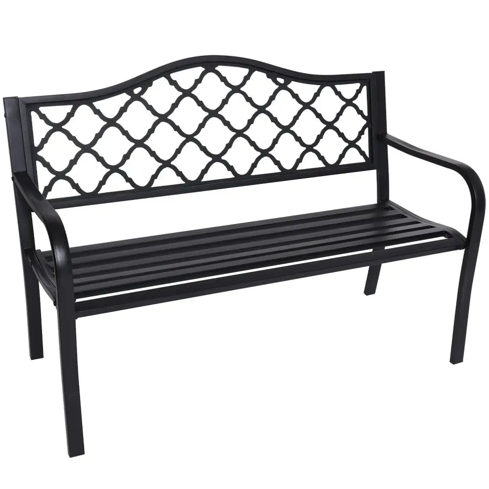 Wallaroo Steel Outdoor Garden Bench - Elegant - Home & Garden > Garden Furniture