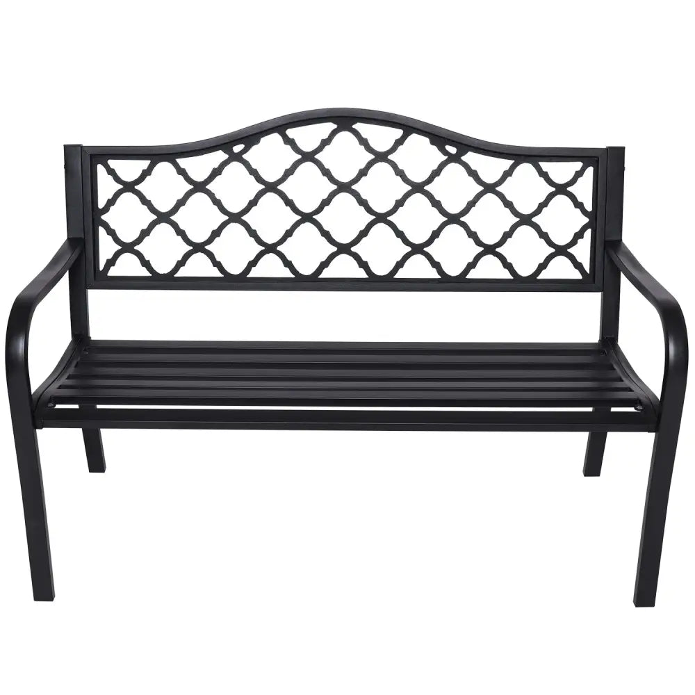 Wallaroo Steel Outdoor Garden Bench - Elegant - Home & Garden > Garden Furniture