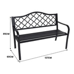 Wallaroo Steel Outdoor Garden Bench - Elegant - Home & Garden > Garden Furniture