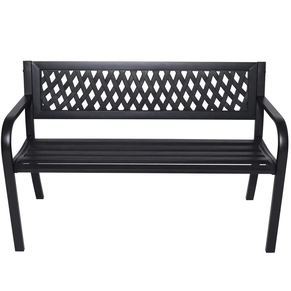 Wallaroo Steel Outdoor Garden Bench - Lattice - Furniture > Outdoor > Outdoor Sofas & Lounge Sets