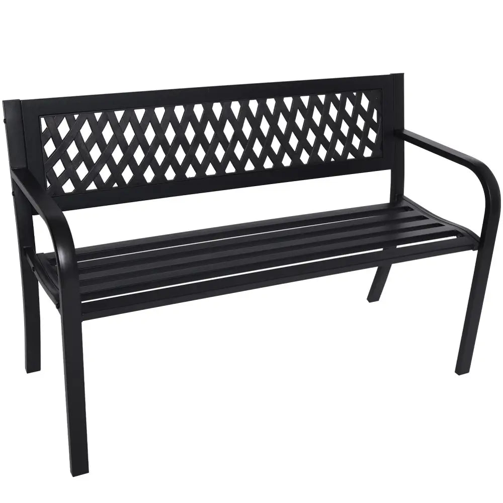Wallaroo Steel Outdoor Garden Bench - Lattice - Furniture > Outdoor > Outdoor Sofas & Lounge Sets