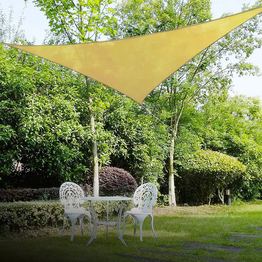 Wallaroo Triangle Shade Sail 5m x 5m x 5m - Sand - Home & Garden > Shading