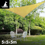 Wallaroo Triangle Shade Sail 5m x 5m x 5m - Sand - Home & Garden > Shading