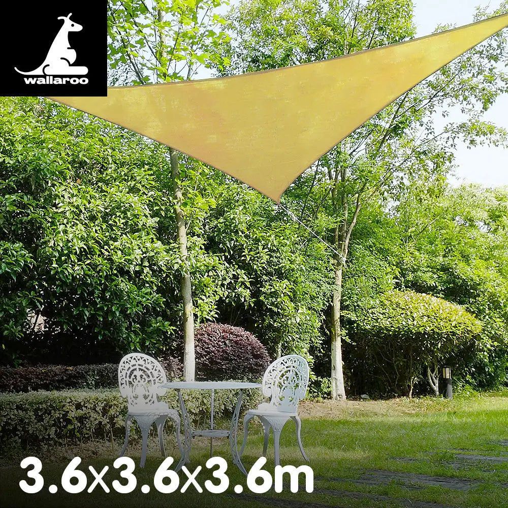 Wallaroo Triangular sail: 3.6 x 3.6 x 3.6m - Sand - Home & Garden > Shading