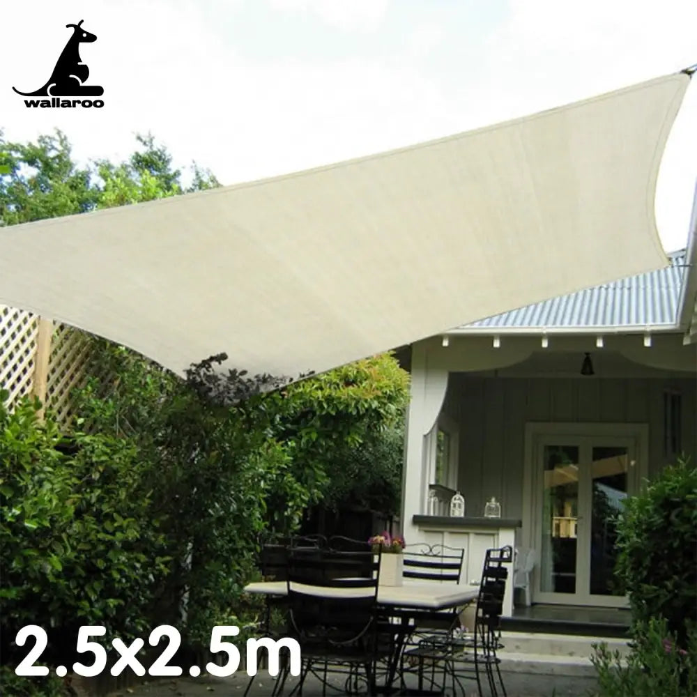 Wallaroo Waterproof Outdoor Shade Sail Sun Cloth Square 2.5x2.5M - Home & Garden > Shading
