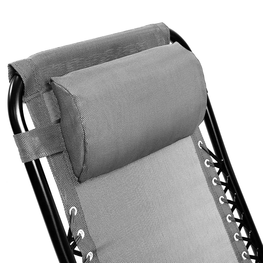 Wallaroo Zero Gravity Reclining Deck Chair - Grey - Furniture > Bar Stools & Chairs