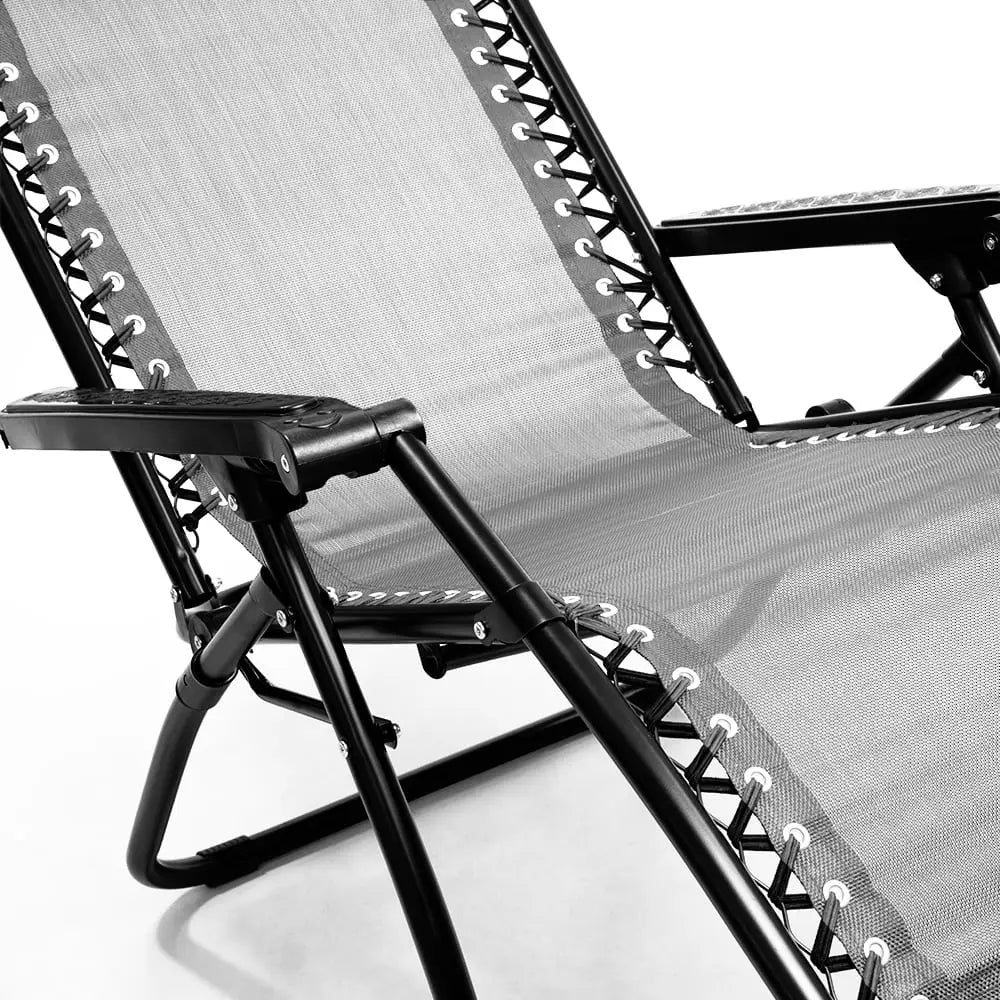Wallaroo Zero Gravity Reclining Deck Chair - Grey - Furniture > Bar Stools & Chairs