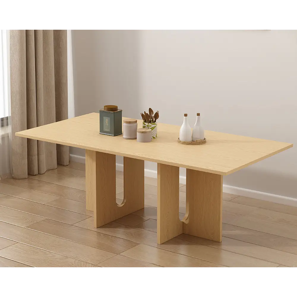 Walnut Melamine Dining Table 8 Seater - Furniture > Dining > Dining Tables