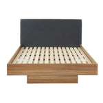 Walnut Oak Wood Floating Bed Frame Queen - Furniture > Bedroom > Beds & Bed Frames