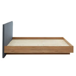 Walnut Oak Wood Floating Bed Frame Queen - Furniture > Bedroom > Beds & Bed Frames