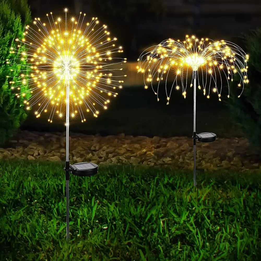 Warm White Fireworks 150 LED Fairy String Lights Starburst Solar Xmas Garden Night Lamp Hot NEW - Home & Garden >