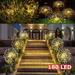 Warm White Fireworks 180 LED Fairy String Lights Starburst Solar Xmas Garden Night Lamp Hot NEW - Home & Garden >