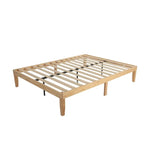 Warm Wooden Natural Bed Base Frame – Queen - Furniture > Bedroom > Beds & Bed Frames