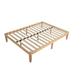 Warm Wooden Natural Bed Base Frame – Queen - Furniture > Bedroom > Beds & Bed Frames